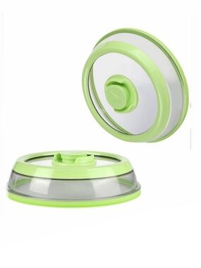 As Seen on Tv Press Dome Food Sealer Container Lids Green